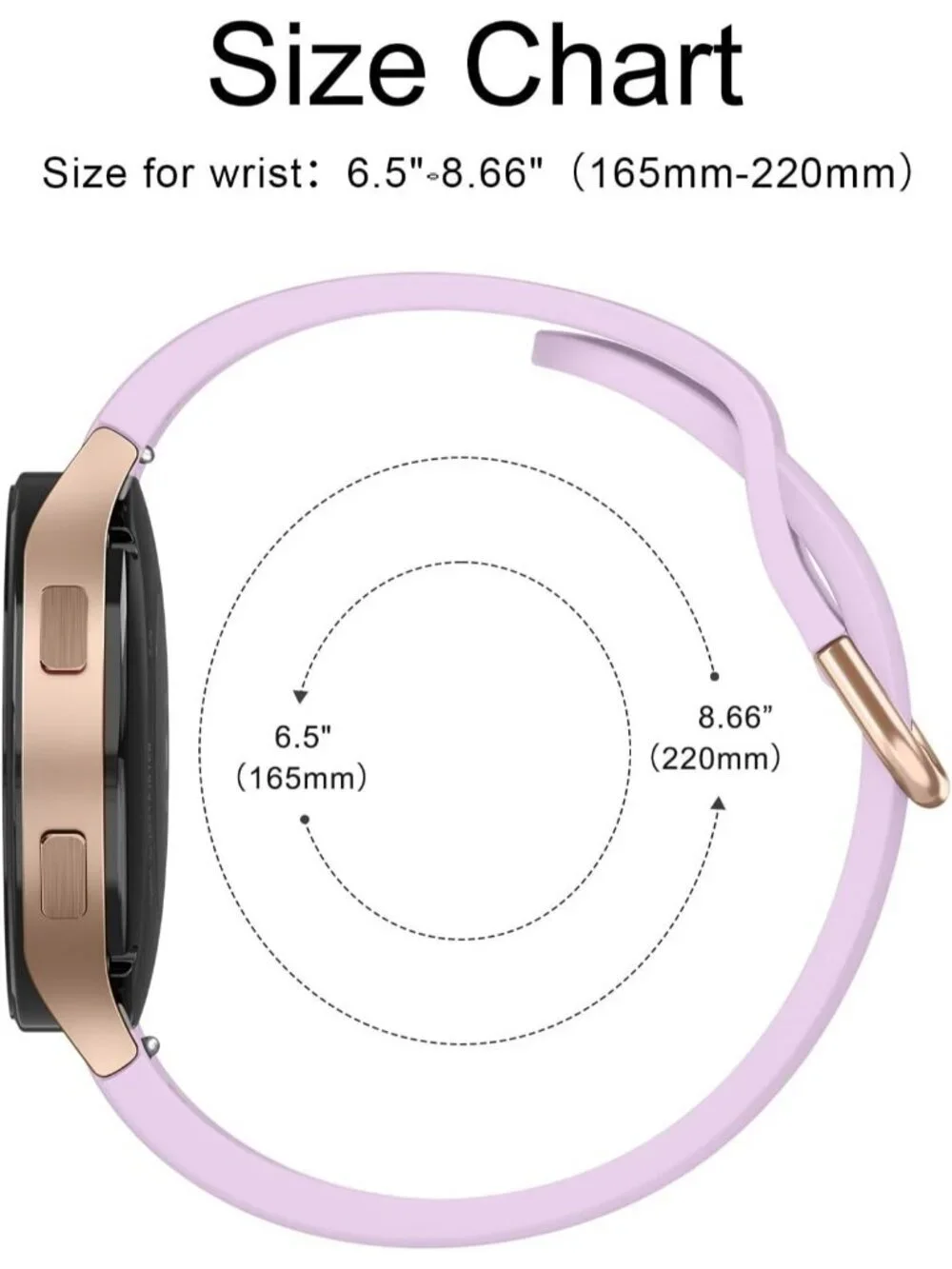 Unisex Lavender Analog Silicone Replacement Strap Samsung Galaxy Classic Watch